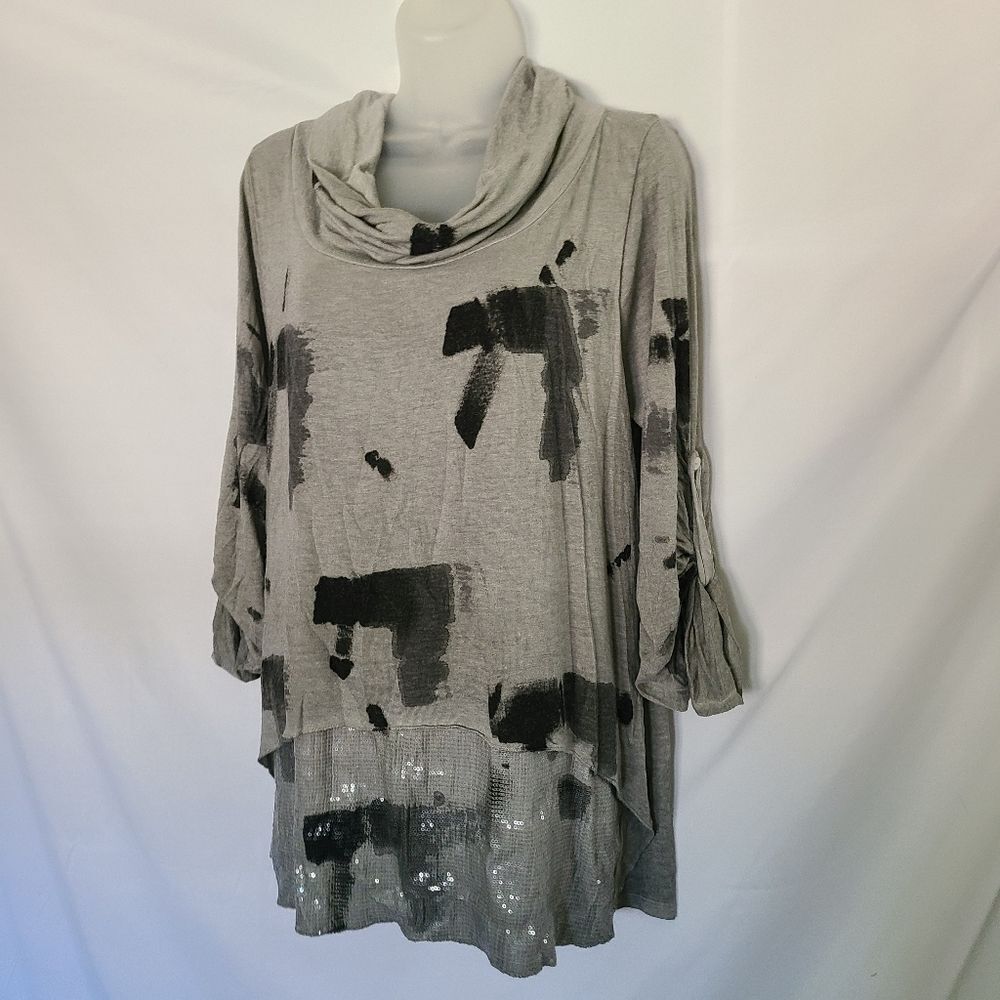 Ivy and Lace Made in Italy Cowl Neck Lightweight Sweater size M